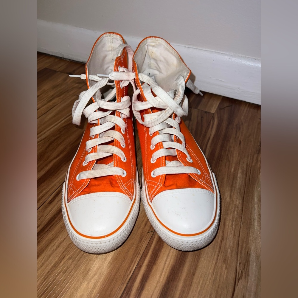 Men’s Forever Collectibles Orange UM Miami Canes High-Top Sneakers